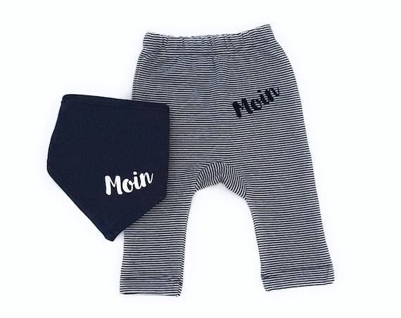 Maritime baby set Moin blue/white striped - Fair Trade & Organic - Gift for birth, Moin, Hamburg, ebbe und flut®