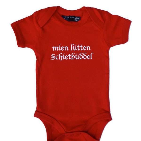 Ebbe und Flut Baby-Body "mien lütten Schietbüddel", Hamburger Deern, Hamburg Geschenk, Plattdeutsch, Schietbüdel, ebbe und flut®