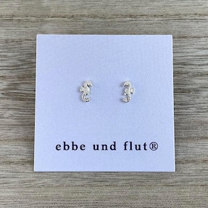 Ebbe und Flut seahorse stud earrings - maritime earrings 925 silver from ebbe und flut®