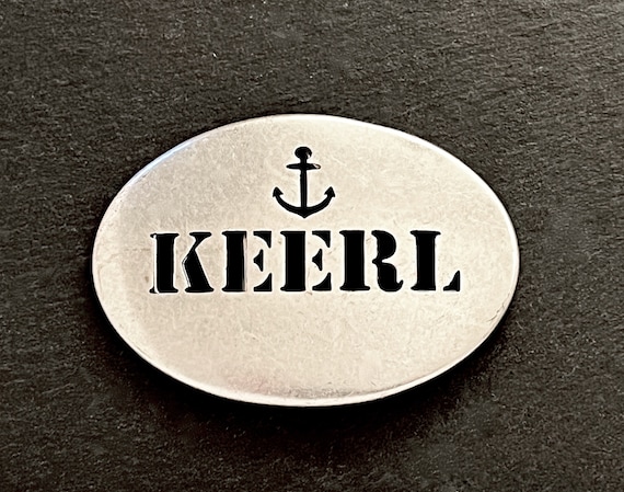 Ebb and Flow Belt Buckle Keerl - Maritime Belt Buckle for Interchangeable Belts with 4 cm Width
