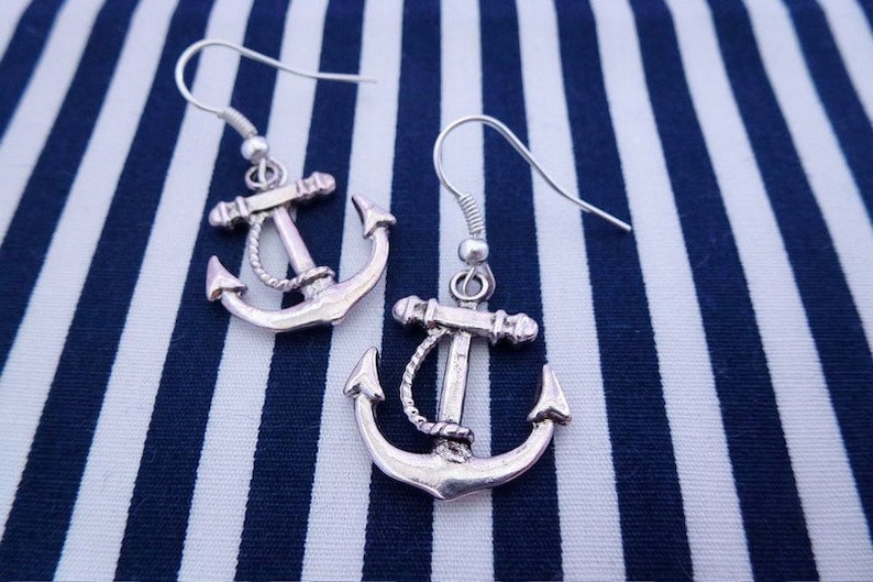anchor love ear hook-anchor earrings Hamburger Bridal-earrings Anchor silver bride Hamburger Deern anchor hamburg