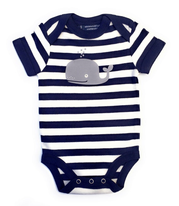 Ebb and Flow Baby Body Whale, Baby Gift for Birth, Maritime Baby Body Whale, ebbe und flut®