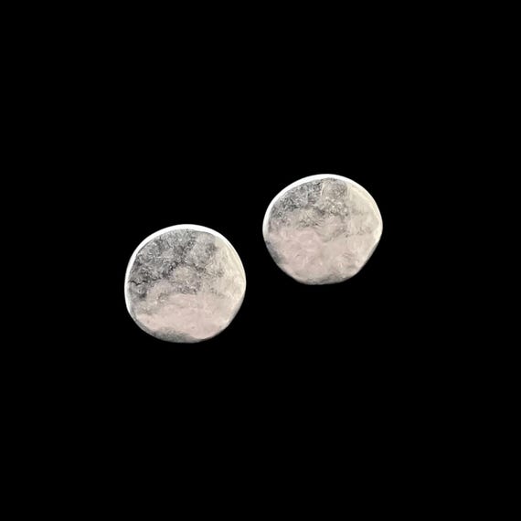Ebb and Flow North Sea Silver Stud Earrings - Round, matte silver-plated - Earrings by ebbe und flut®