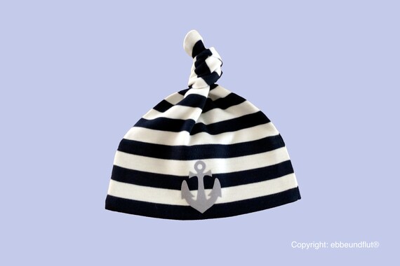 Maritime Baby Cap Anchor Hamburg-fair-baby hats, fair trade,
