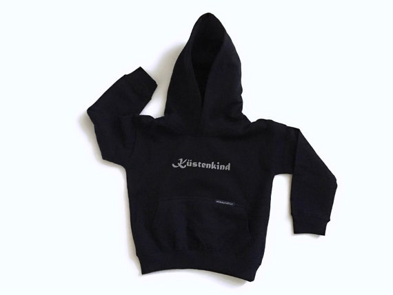 Hooded sweatshirt Coastal Child Dark Blue-1/2 J, 3/4 J. 5/6 J. 7/8 J.-Hoodie, Hooded Poub, Coast, North Sea, Baltic Sea, Child, Beach