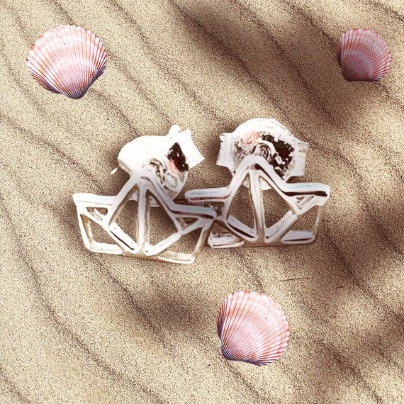 Paper Boat Earrings 925 Silver Origami Paper Boat Earrings Boats Maritime of Low and High Tide®