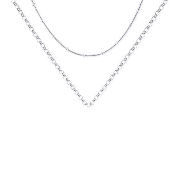 Layering necklace ebb and flow - 2 necklaces made of 925 sterling silver, ebb and flow®