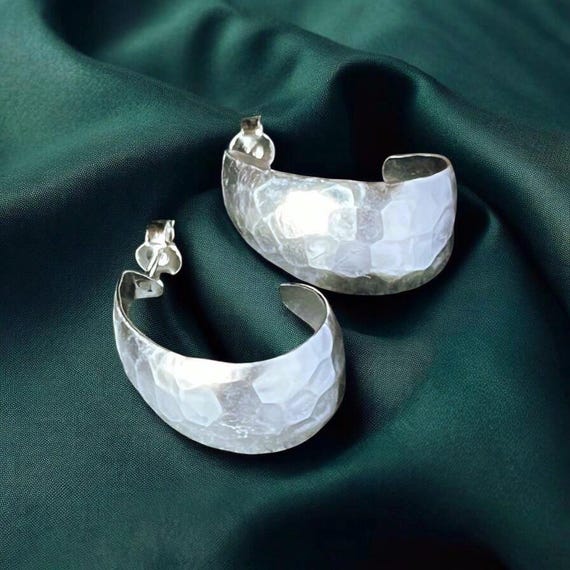 Ebb and Flow Hoop Earrings North Sea Silver - Hoop Earrings North Sea matt silver-plated