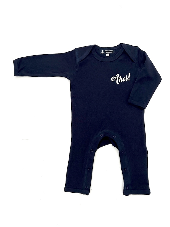 Ebbe und Flut Baby Romper Ahoy - maritime baby gift for the birth of ebbe und flut®