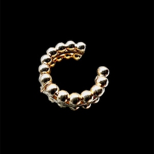 Ebbe und Flut Earcuff Goldperlen - 925er Sterling Silber vergoldet - Ohrklemme Goldperlen ebbe und flut®