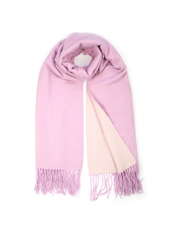 Ebb and flow reversible scarf lilac beige