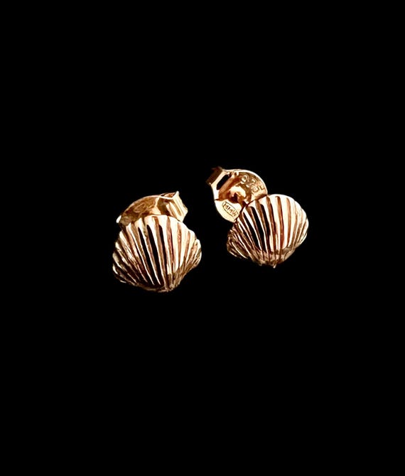 Ebb and Flow Stud Earrings Shell Silver Rose Gold Plated Small - Earrings Shell 925 Sterling Silver, ebbe und flut®
