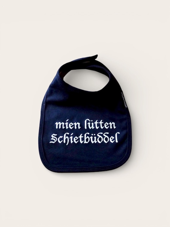 Ebb and Flow Baby Bib "mien lütten Schietbüddel", maritime bib, baby gift for birth, ebbe und flut®