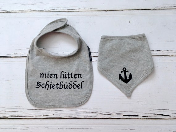Baby Set "Schietbüddel" cloth and bib - Fair Trade & Organic - Baby gift for birth, ebb and flow®