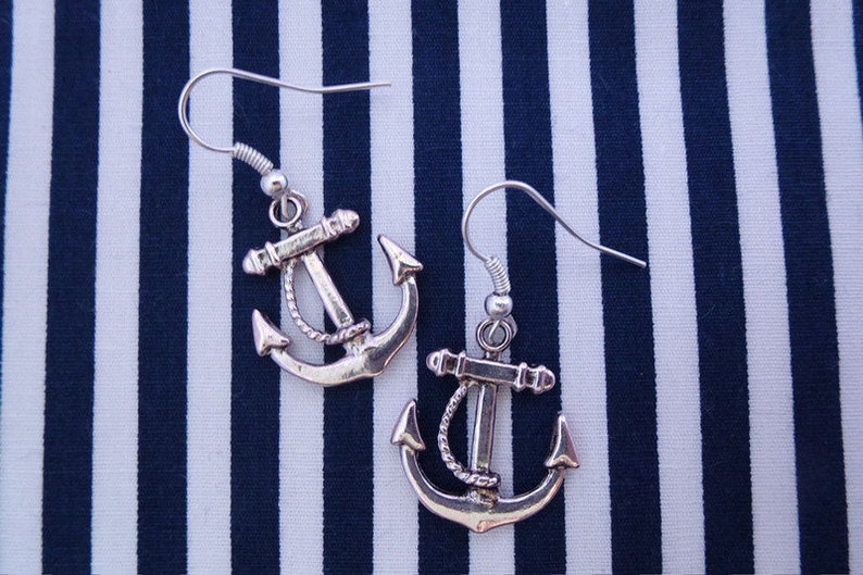 anchor love ear hook-anchor earrings Hamburger Bridal-earrings Anchor silver bride Hamburger Deern anchor hamburg