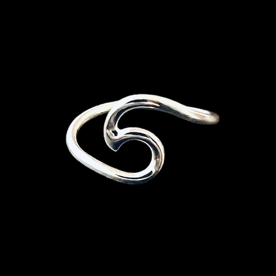 Ebb and Flow Wave Ring - North Sea Wave Ring - 925 Sterling Silver
