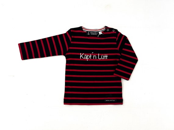 Ebbe und Flut Baby Sweater Käpt n Lütt - Breton Baby Shirt Baby, Baby Gift for Birth by ebbe und flut®