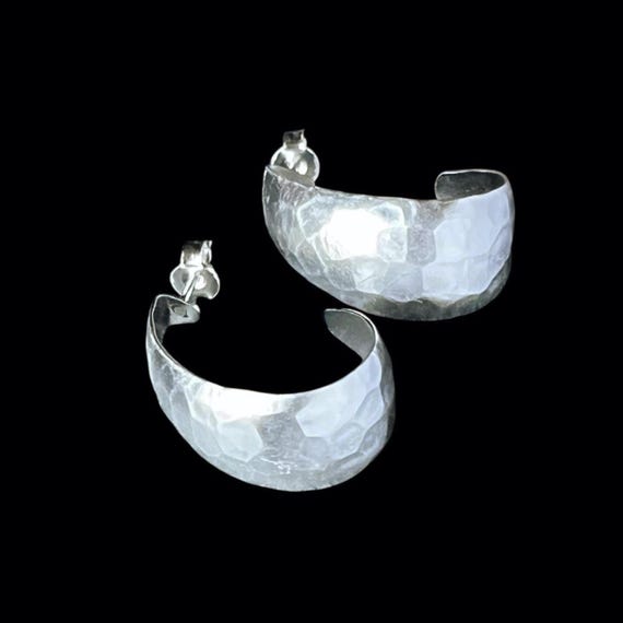 Ebb and Flow Hoop Earrings North Sea Silver - Hoop Earrings North Sea matte silver plated