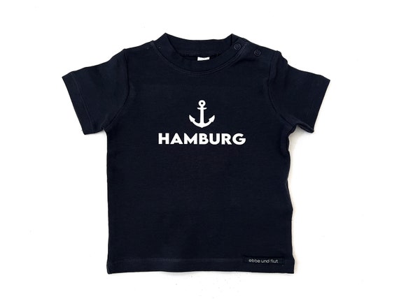 Ebbe und Flut children's shirt Hamburg blue - Baby shirt anchor Hamburg, kids shirt anchor Hamburg, ebbe und flut®