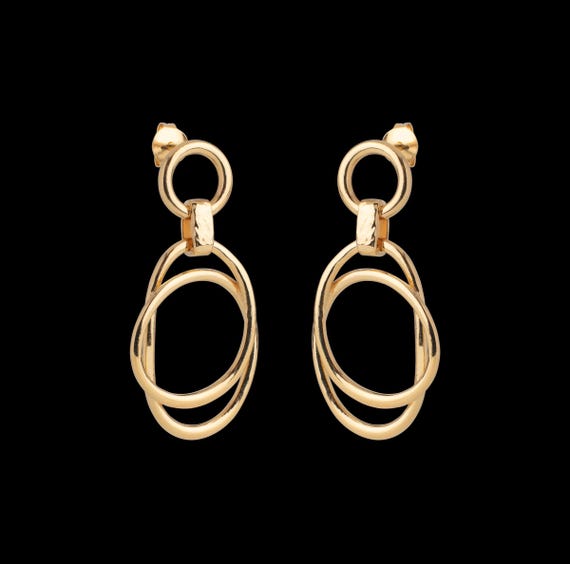 Enamel Copenhagen Ohrringe Carina - Statement Ohrringe 925 Silber 18 K vergoldet