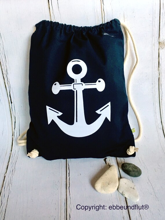 Ankerbüdel/Turn Bag anchors-Hamburg, Maritim, Ebb and Flow, ebbeundflut, sports bag, backpack, anchor, Anchor Love, Büdel, anchor Bag