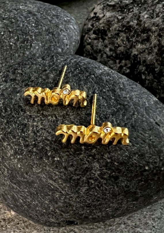Ebbe und Flut ear studs moin 22 K gold plated - earrings by ebbe und flut®