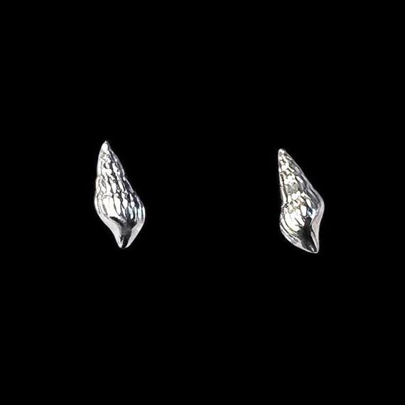 Ebb and Flow Earrings, Shell Design - Snail Earrings, Wadden Sea Style, Ribbed, Made of 925 Sterling Silver