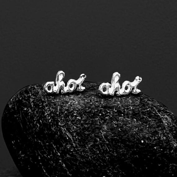 Ebb and Flow stud earrings ahoi matt silver plated - earrings by ebbe und flut®