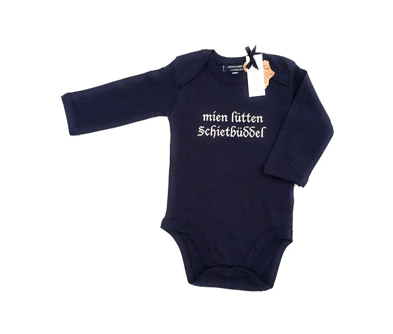 Ebbe und Flut baby body mien lütten Schietbüddel the original long-sleeved body Schietbüddel from ebbe und flut® image 3