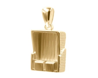 Ebb and flow pendant beach chair 18 K gold plated - pendant beach chair made of 18 K gold plated 925 sterling silver