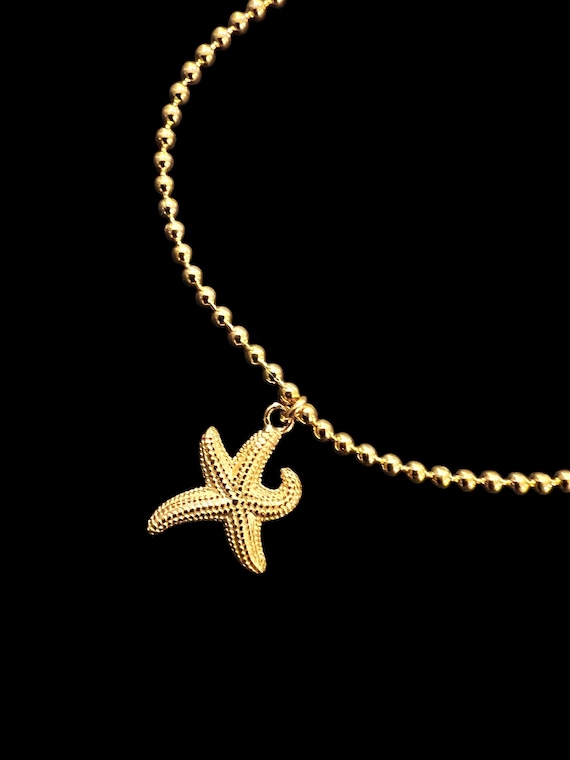 Ebb and Flow Starfish Bracelet, Sterling Silver Gold Plated, Maritime Starfish Bracelet, Ebb and Flow