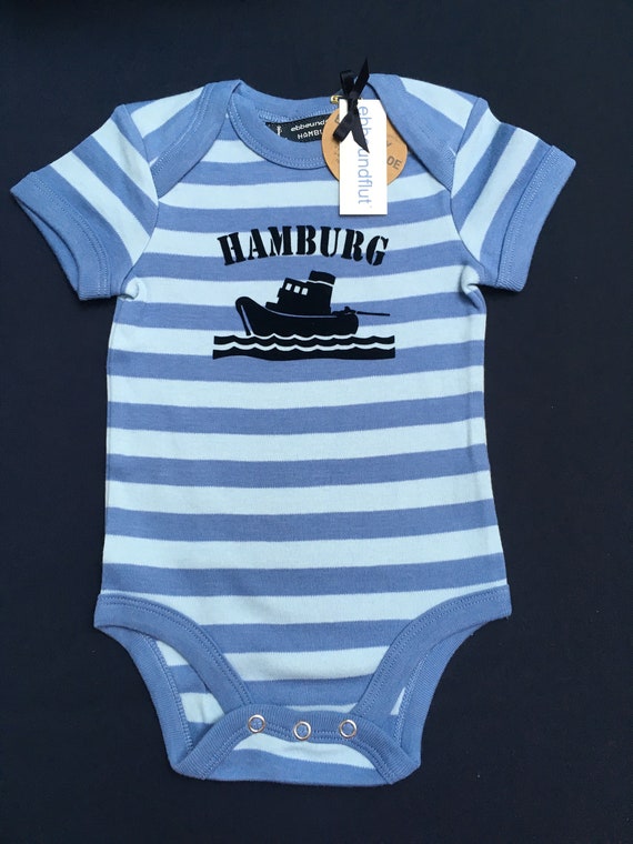 Ebb and flow maritime baby bodysuit SCHLEPPER HAMBURG - Fair Trade & Organic - Hamburg gift, Hamburger Jung, maritime, ebb and flow®