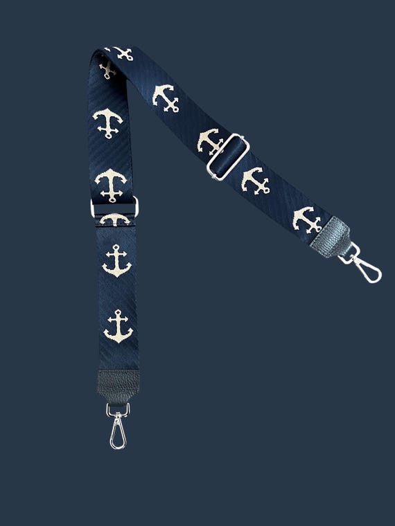 Ebb and Flow Bag Strap Anchor Dark Blue - Strap 50 mm Shoulder Strap Anchor Cream by ebbe und flut®