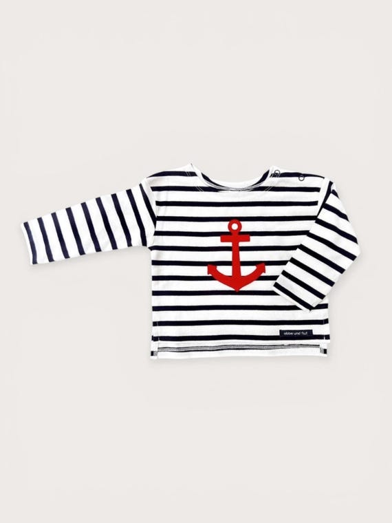Tides and tides sailor shirt anchor - striped anchor shirt, block stripe anchor baby shirt