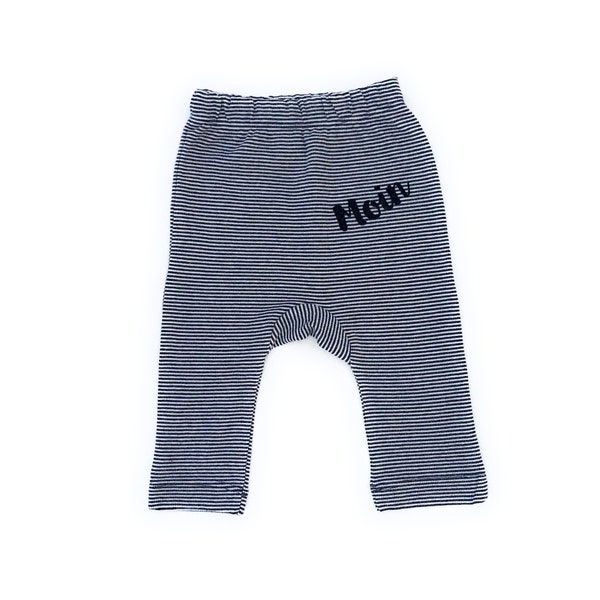 Ebbe und Flut maritime Babyhose Moin dunkelblau/weiß - Fair Trade & Organic - Baby Geschenk zur Geburt, Baby Hose Moin, ebbe und flut®