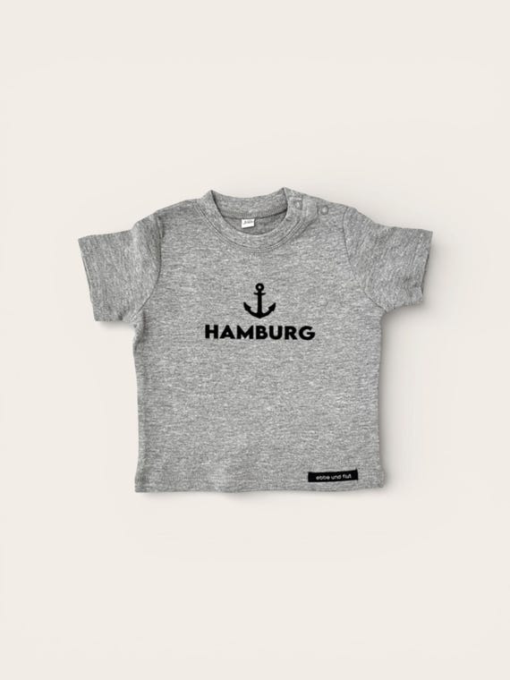Ebb and Flow Kids Shirt Hamburg Grey - Baby Shirt Anchor Hamburg, Kids Shirt Anchor Hamburg, ebbe und flut®