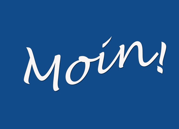 Postcard "Moin!" ebb and flow® - Postcard, Map Moin