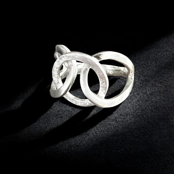 Ebb and Flow Silver Ring Sailor's Luck - Double Circle Ring made of Silver - Icematt