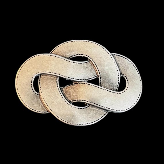 Ebb and Flow Belt Buckle Nautic Loop - Maritime Belt Buckle Sailor's Knot for Interchangeable Belts with 4 cm Width