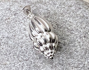 Ebb and flow pendant whelk silver - pendant whelk North Sea made of 925 sterling silver, ebb and flow