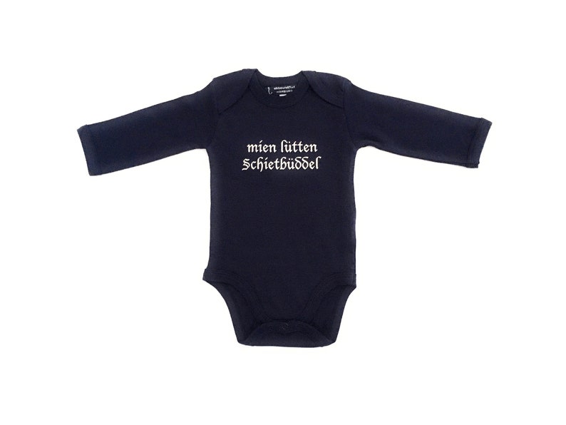 Ebbe und Flut baby body mien lütten Schietbüddel the original long-sleeved body Schietbüddel from ebbe und flut® image 2