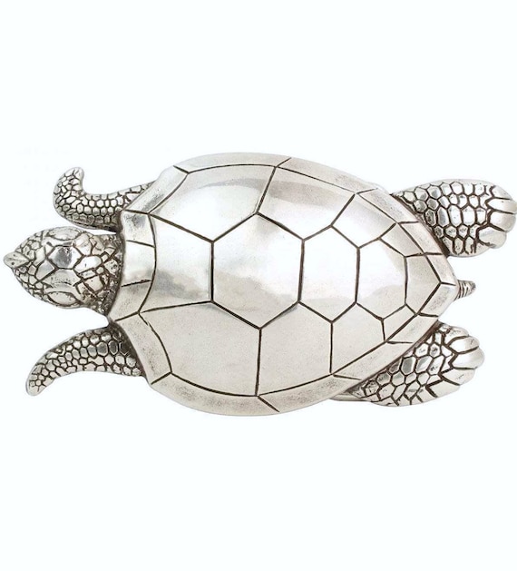 Ebb and flow belt buckle sea turtle - belt buckle for interchangeable belts with a width of 4 cm