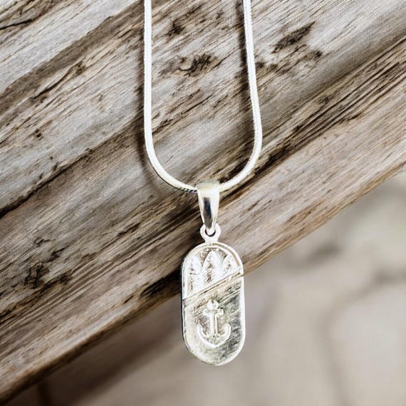 Ebb and Flow Necklace Fish Can Silver - Snake Necklace with Pendant Can Fish made of 925 Sterling Silver