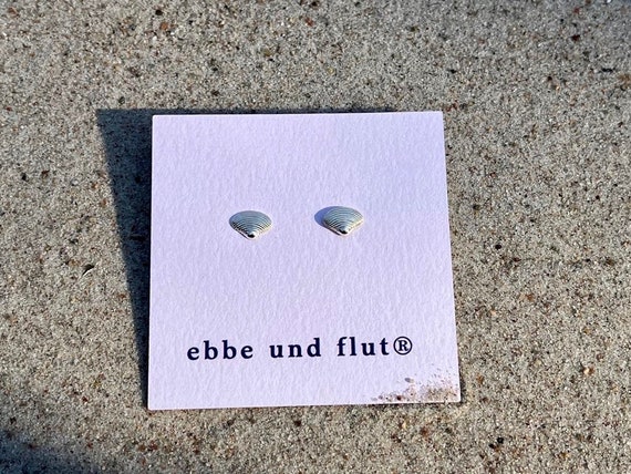 Ebb and Flow Shell Stud Earrings - Maritime Earrings 925 Silver by ebbe und flut®