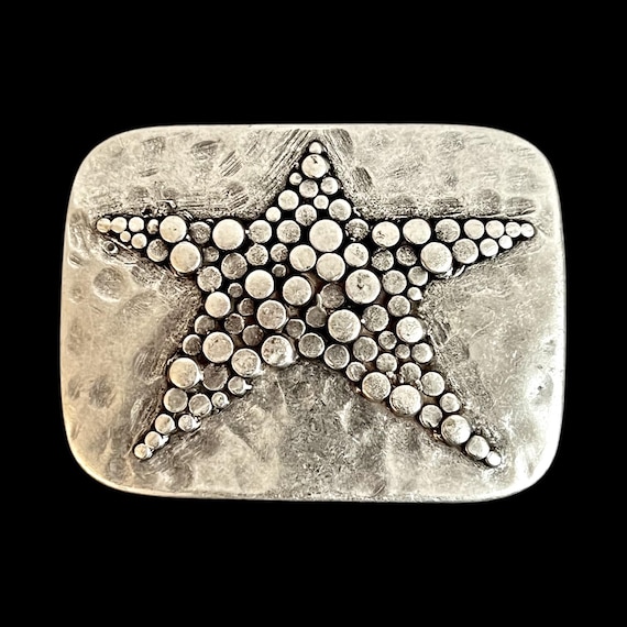 Ebb and Flow Starfish Belt Buckle - Maritime Starfish Belt Buckle for Interchangeable Belts with a Width of 4 cm