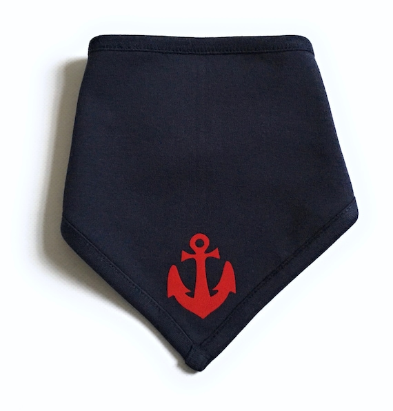 Ebb and Flow Baby Neckerchief Anchor Hamburg blue/red - Fair Trade & Organic - Triangular Scarf Anchor, maritime baby neckerchief, ebb and flow®