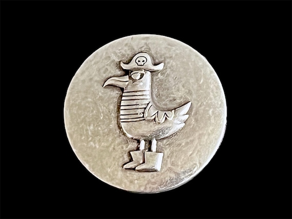 Ebb and Flow Belt Buckle Seagull Pirate - Maritime Belt Buckle Pirate Seagull for interchangeable belts with 4 cm width