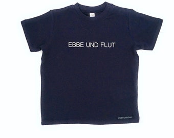 Kinder T-Shirt EBBE UND FLUT - Fair Trade & Organic - dunkelblaues Shirt, Baby Shirt, Kids Shirt Hamburg, ebbe und flut®