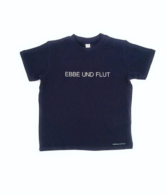 Children's T-Shirt EBB AND FLOW - Fair Trade & Organic - dark blue shirt, baby shirt, kids shirt Hamburg, ebb and flow®
