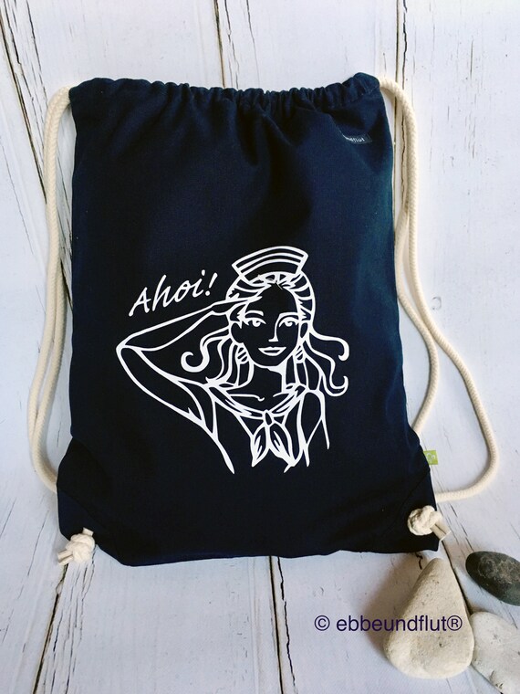 Ahoibüdel/gymnastic Bag Ahoy St. Pauli-Maritime bag sailor from Ebbeundflut, backpack, Hamburg Büdel, sports bag, bag
